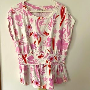 Anthropologie stretchy peplum top